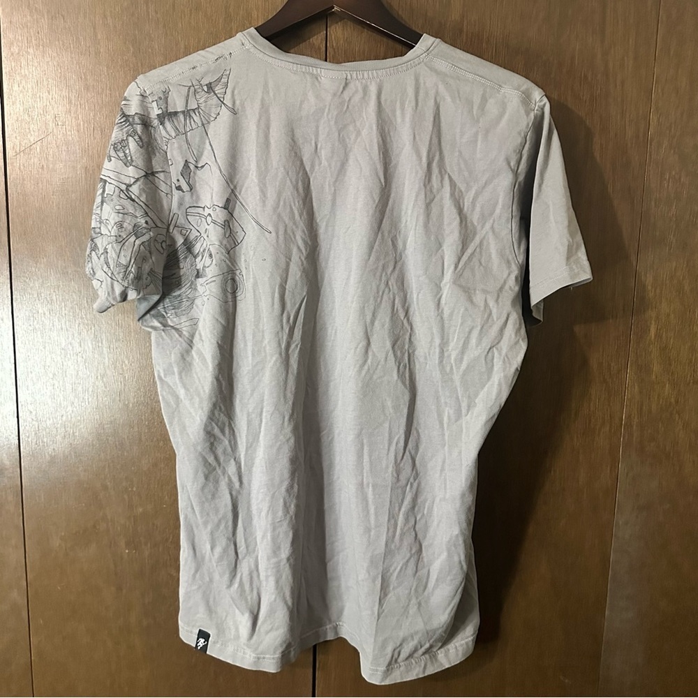 Plazmalab Men's Gray Mech Graphic Crew Neck Short Sleeve T-Shirt Size XL - Picture 8 of 12